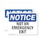 Signmission Exit Sign, Plastic, 18 in W, 12 in H, Not An Emergency Exit OS-2PACK-NS-P-1218-L-15136 - alternate 1